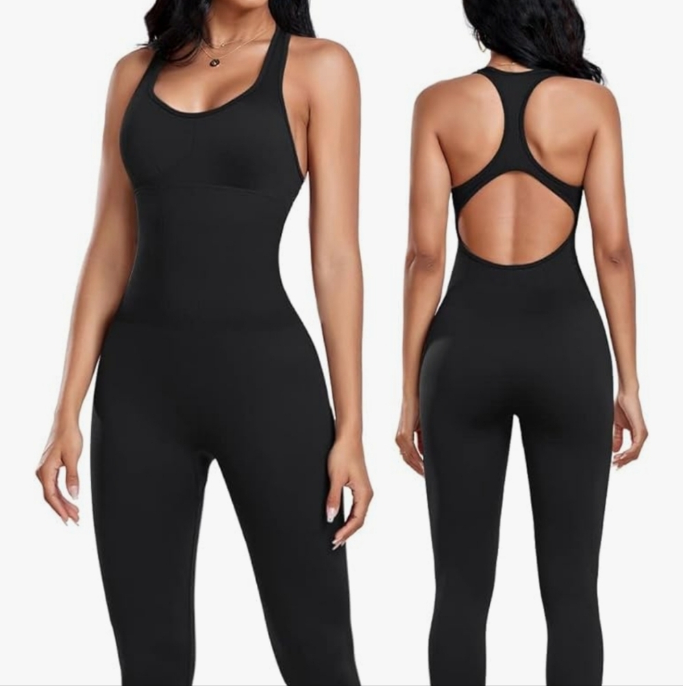Black Racerback Jumpsuit